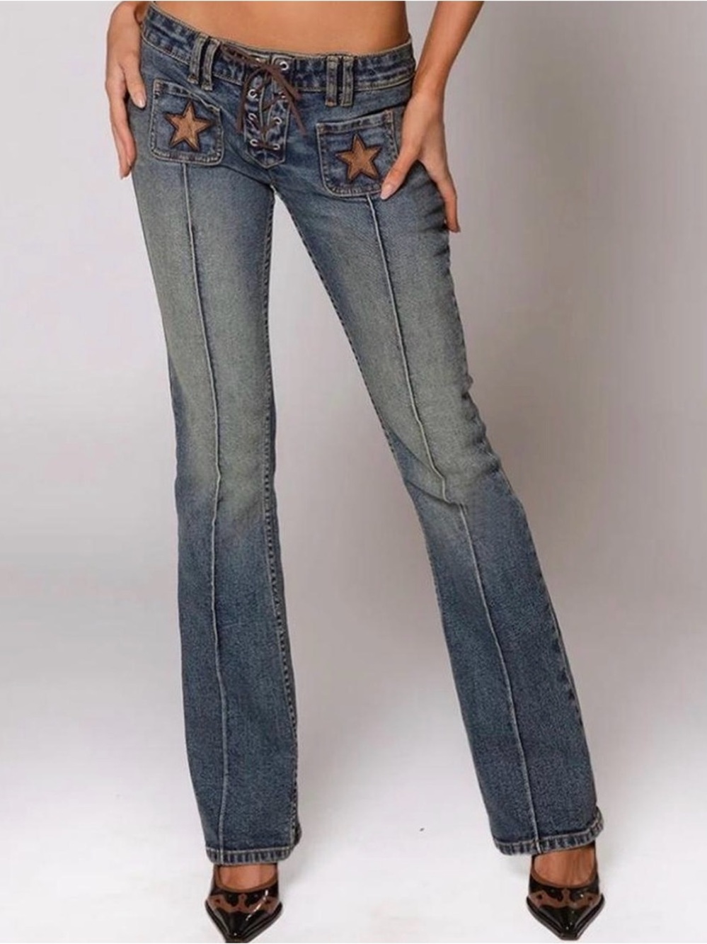 Revice Rodeo Rebel Women's Star Accent Bootcut Jeans sz 26 NWT